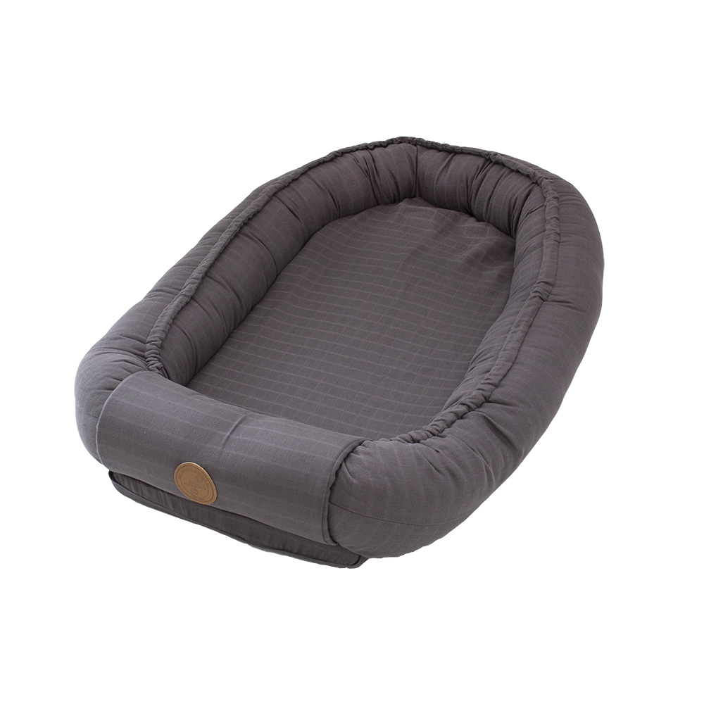 Markland Pure Musselin Babynest, Dark Grey